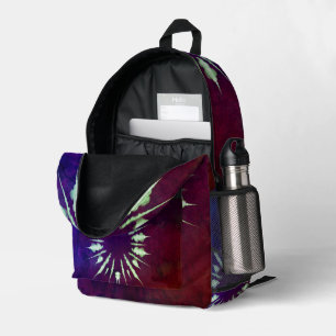 Mochila Impresa Tinte morado con efecto Tie Dye