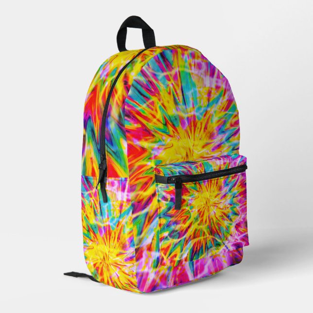 Mochila Impresa Tinte Tie Dye de Moda (Esquina izquierda trasera)