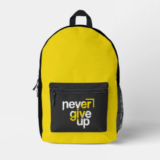 Mochila Impresa Tipografía angustiada motivacional Nunca te rindas