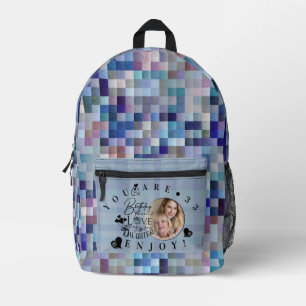Mochila Impresa Tipografía de Cumpleaños de Hija Moderna y Elegant