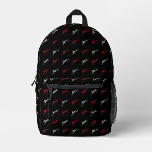 Mochila Impresa Tipografía de guión de amor elegante de San Valent