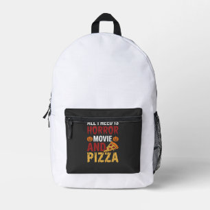 Mochila Impresa Tipografía de película de terror de Halloween y pi