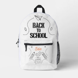 Mochila Impresa Tipografía de Regreso a la Escuela