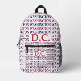 Mochila Impresa Tipografía de Washington DC