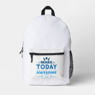 Mochila Impresa Tipografía Retro Haz Hoy Increíble