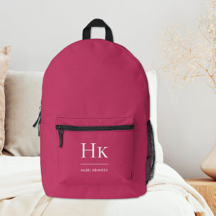 Mochila Impresa Tipográfico Feminista Rosa Caliente Elegante