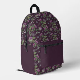 Mochila Impresa Tístol escocés púrpura de berenjena