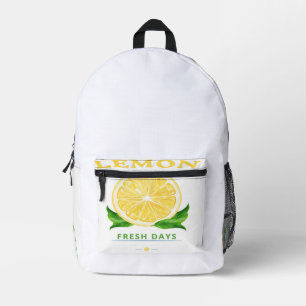 Mochila Impresa Título del diseño: Días frescos de limón