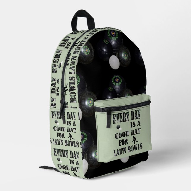 Mochila Impresa Todos Los Días Es Un Gran Día Para Jugar Bolas De  (Esquina izquierda trasera)