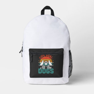 Mochila Impresa Todos Los Perros Amante De Perros Retro