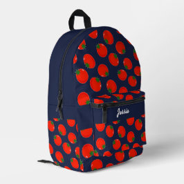 Mochila Impresa Tomates rojos en azul