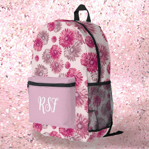 Mochila Impresa Tonos florales modernos de tonos rosa pastel