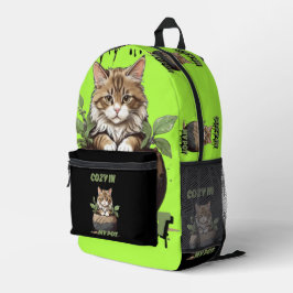 Mochila Impresa Tonos tranquilos y gatos frios