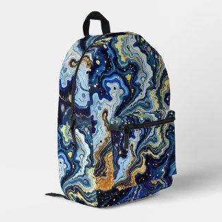 Mochila Impresa Torneos vibrantes de azul y dorado 5