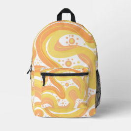 Mochila Impresa Tornillos naranjas Y Amarillos Con Puntos