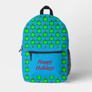 Mochila Impresa Tortuga de Navidades cortos con Personalizado de c