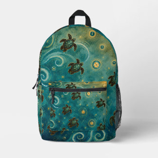 Mochila Impresa tortuga oceánica