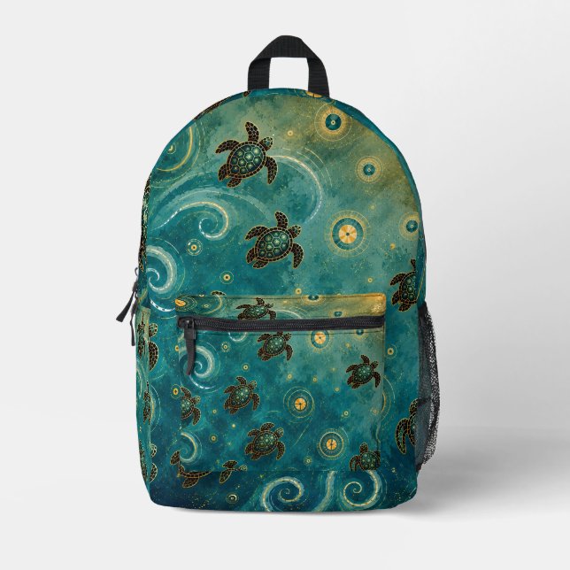 Mochila Impresa tortuga oceánica (Anverso)
