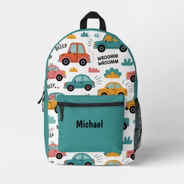 Mochila Impresa Toy Cars Bookbag for Kids, Michael Backpack Boys (Anverso)