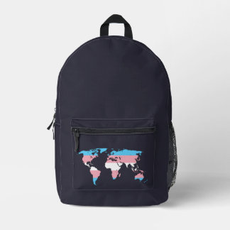 Mochila Impresa Transgender pride world map
