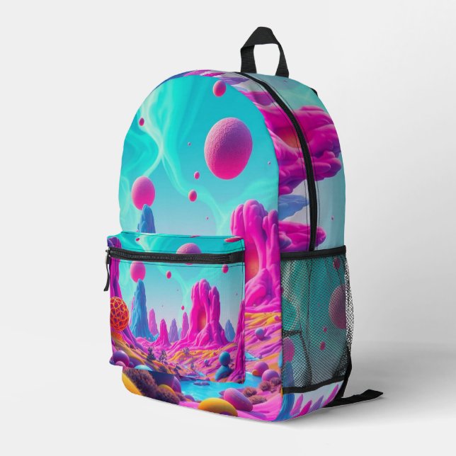 Mochila Impresa  Traumplanet der Farben – Jenseits der Realität (Esquina derecha trasera )