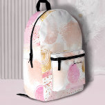 Mochila Impresa trazos de pincel y patrón de garrapatas<br><div class="desc">mochila giratoria</div>
