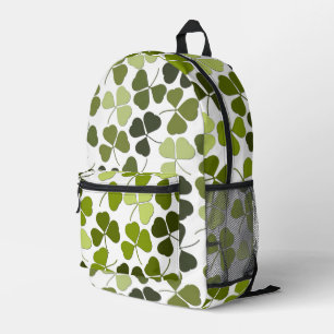 Mochila Impresa Trébol verde en una variedad de tonos