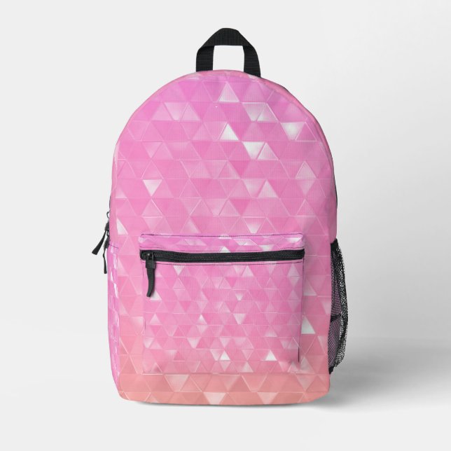 Mochila Impresa Triángulos rosados (Anverso)