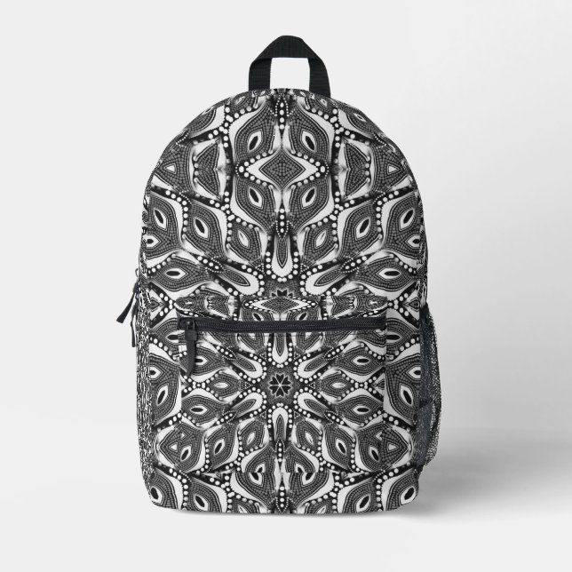 Mochila Impresa Tribal Serpent Black Spirit Energy (Anverso)