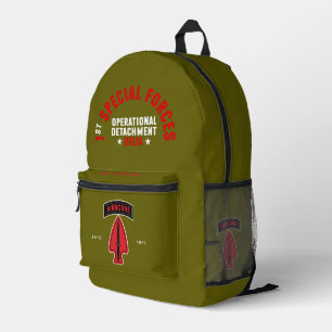Mochila Impresa Tributo a Delta Force Personalizado Oliva