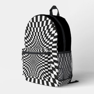 Mochila Impresa Trippy Black and White Check