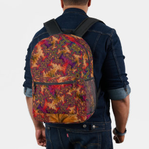 Mochila Impresa Trippy Brillo Brillo brillante Ramificación Resume