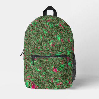 Mochila Impresa Trippy Funky Psychedely Groovy Spiral Arte Fractal