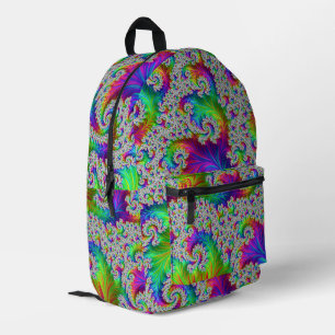 Mochila Impresa Trippy vibrante negrita trippy espiral arcoiris fr