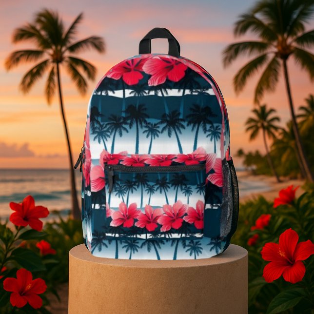 Mochila Impresa Tropical Hibiscus Flowers  Exotic Floral Design  (Subido por el creador)