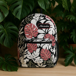 Mochila Impresa Tropical leaves bold exotic modern edgy botanical