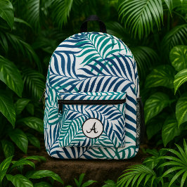 Mochila Impresa Tropical Palm Leaves Seamless Pattern