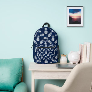 Mochila Impresa Tropical Pineapple with Name – Watercolor Style
