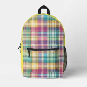 Mochila Impresa Tubería pastel de primavera/Semana Santa/tartán