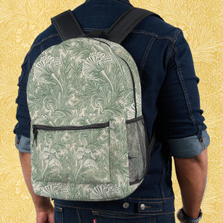 Mochila Impresa Tulipán de William Morris, Arte floral vintage