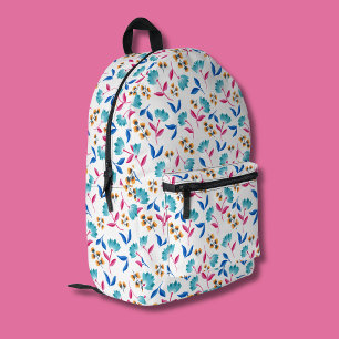 Mochila Impresa Tulipán floral abstracto colorido