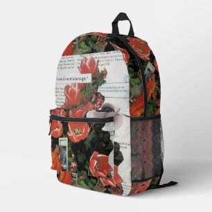 Mochila Impresa Tulipán Psicodélico Floral Monje Budista Cajero Au