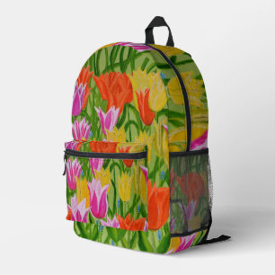Mochila Impresa Tulipanes