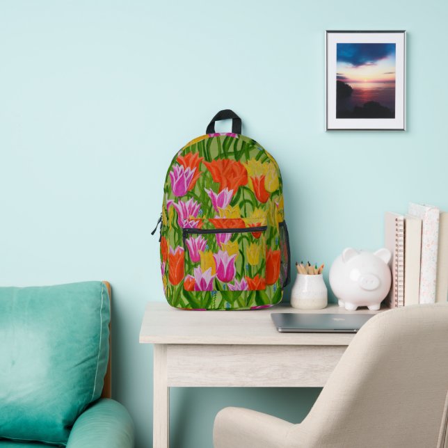 Mochila Impresa Tulipanos (in situ)