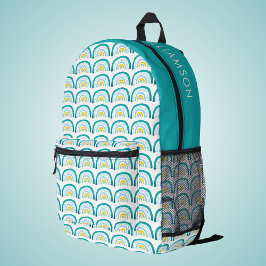 Mochila Impresa Turquesa arcoiris chicas
