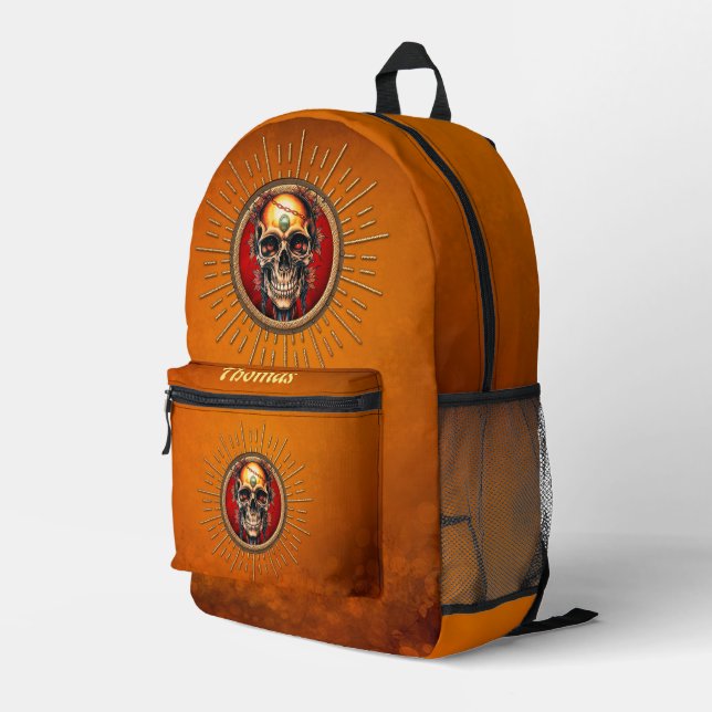 Mochila Impresa Un cráneo (Esquina derecha trasera )