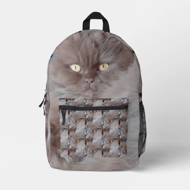 Mochila Impresa Un gato mimado (Anverso)