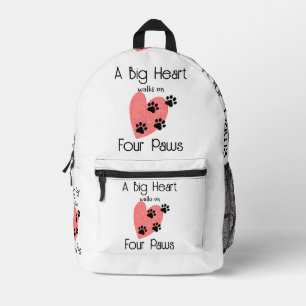 Mochila Impresa Un gran corazón camina sobre cuatro patas - un ama