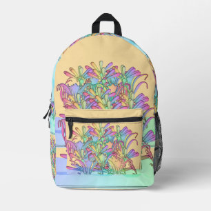 Mochila Impresa Un Montón De Flores Pastel Floral