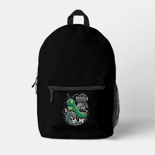 Mochila Impresa Un pequeño progreso cada día Hungry Caterpillar  (Anverso)